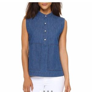 Marc by Marc Jacobs Indigo Denim Top in Blow Blue